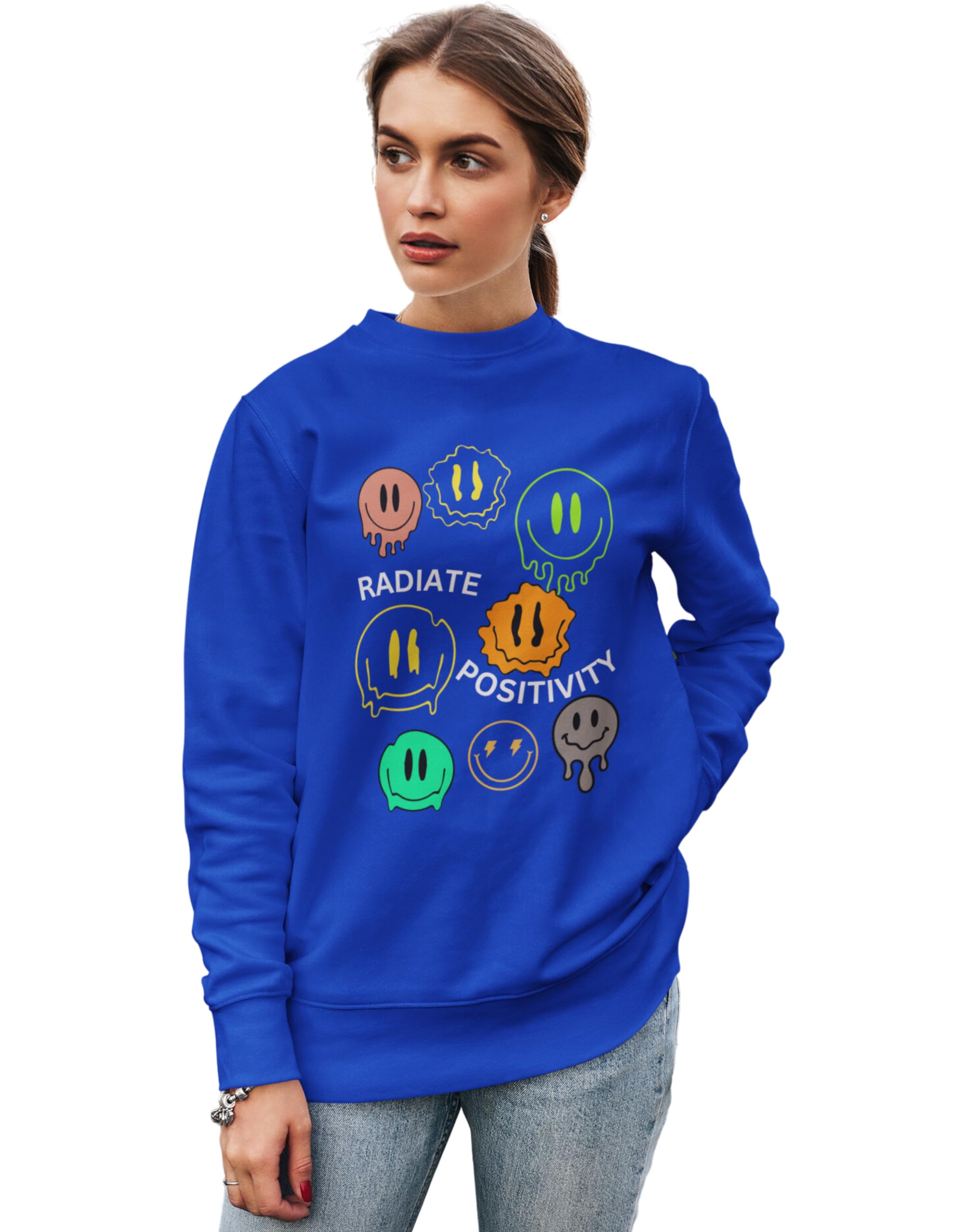 reifica Women's Regular Fit Round Neck Woolen Fleece Printed Sweatshirt for Winter Wear-picture-28