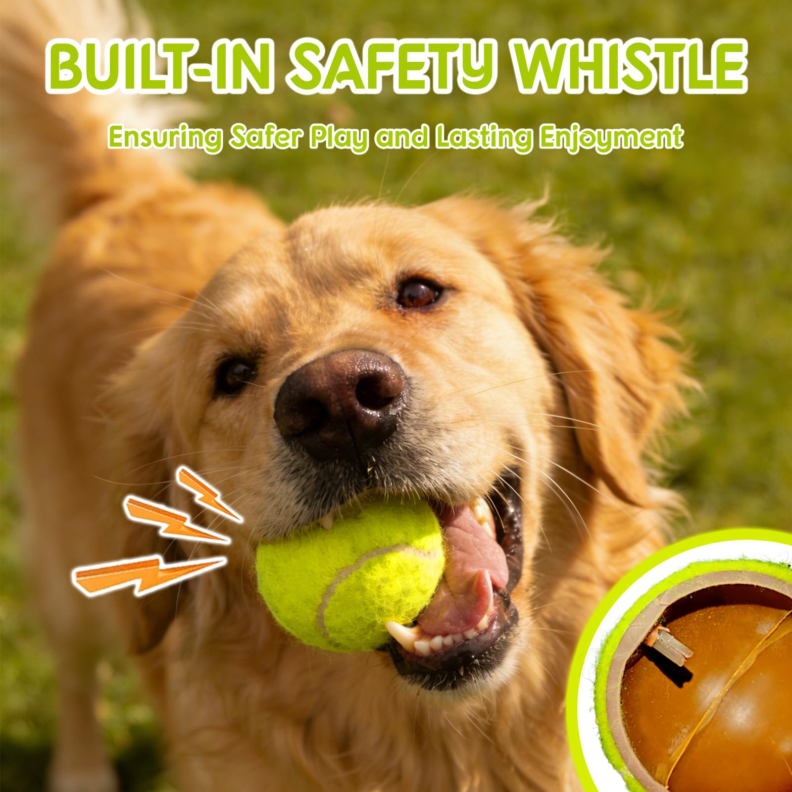 12 pelotas de tenis para perros – Juguetes interactivos de 6,6 cm – Seguros, duraderas para perros pequeños, medianos y grandes, entrenamientos, con 1 bolsa de transporte reutilizable