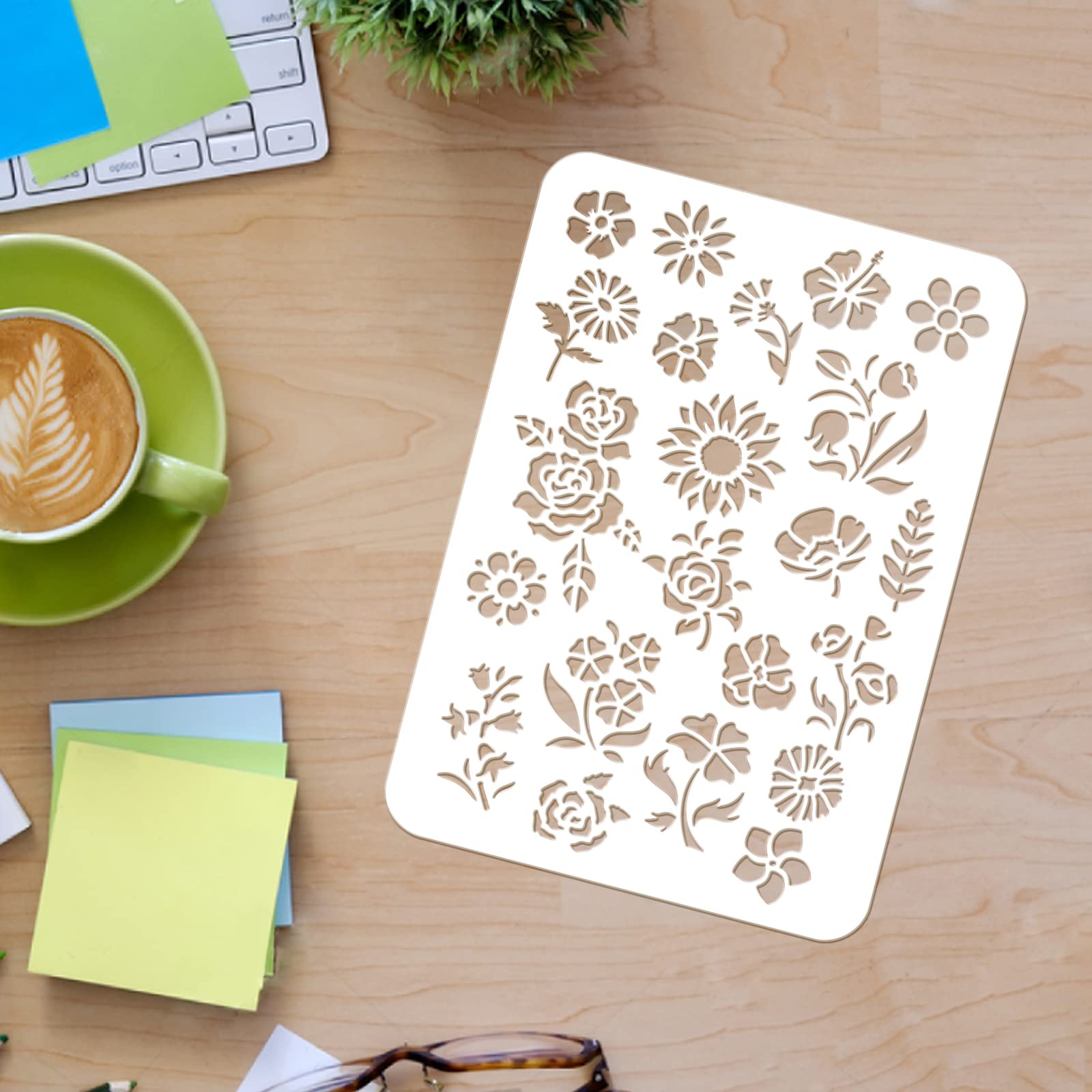Flower Stencils - Daisy, Rose & More -3