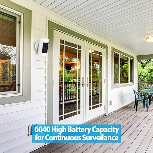 Miniatura 7 de Paquete de 2 baterías recargables de 6040 mAh compatibles con anillo, para timbre de video 234, timbre de video 3 Plus, batería de cámara adhesiva