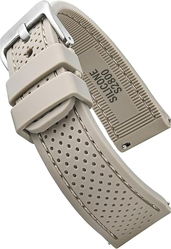 ALPINE Sporty Premium Soft Silicone Adjustable Watch Band - Replacement Rubber Watch Bands for Women & Men - Waterproof Quick Release Watch Straps - Compatible with Regular & Smart Watch Bands