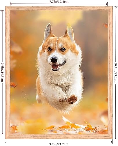 Miniatura 2 de HNDFLU Juego de 6 marcos de fotos de madera de roble de 8 x 10 pulgadas, marcos de fotos de madera maciza de color de madera natural con