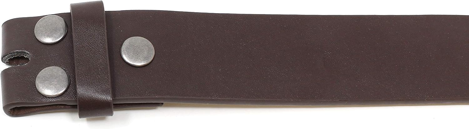 BC Belts Leather Belt Strap with Smooth Grain Finish 1.5" Wide with Snaps - Image 6