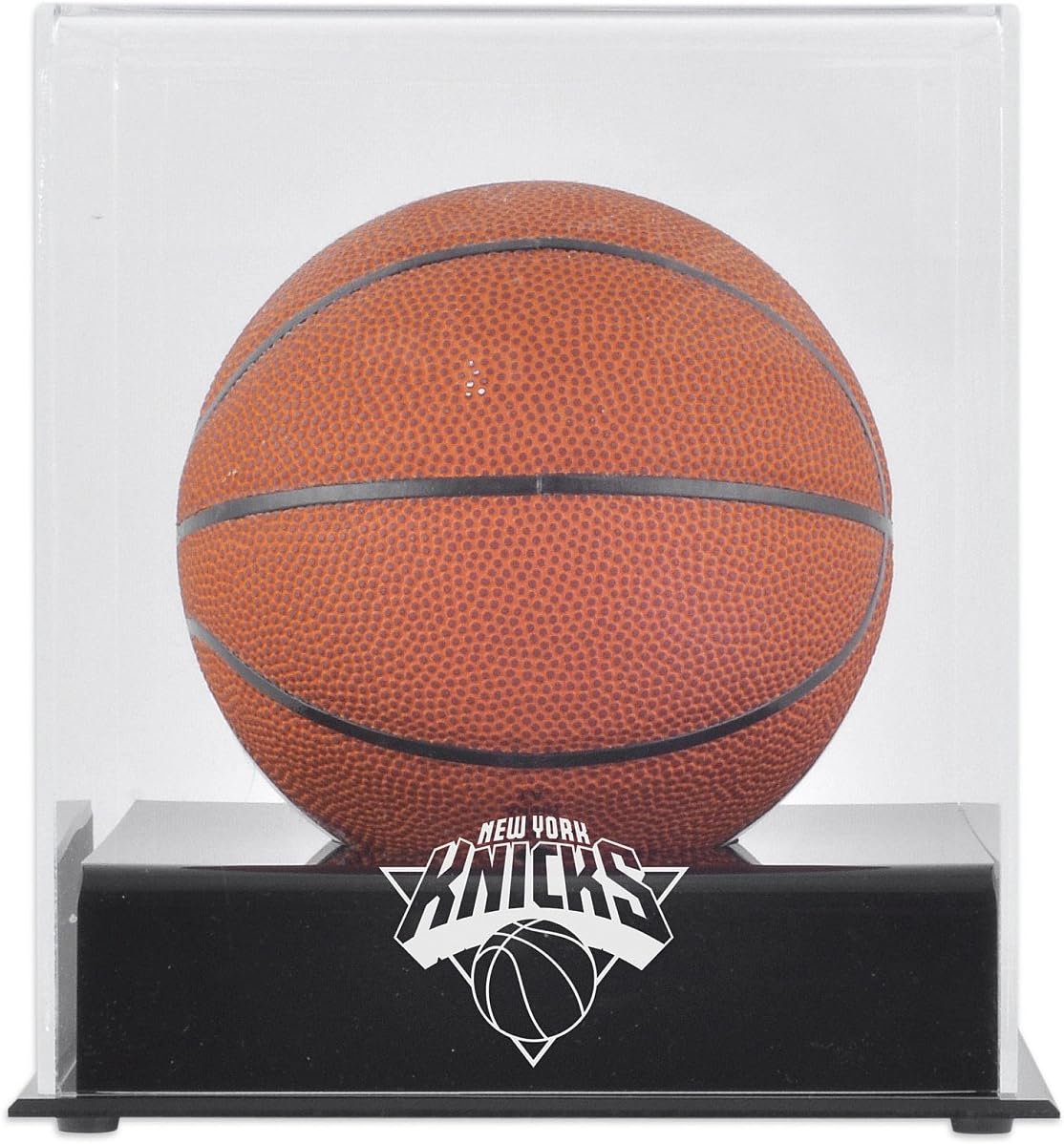 New York Knicks Black Base Mini Basketball Display Case