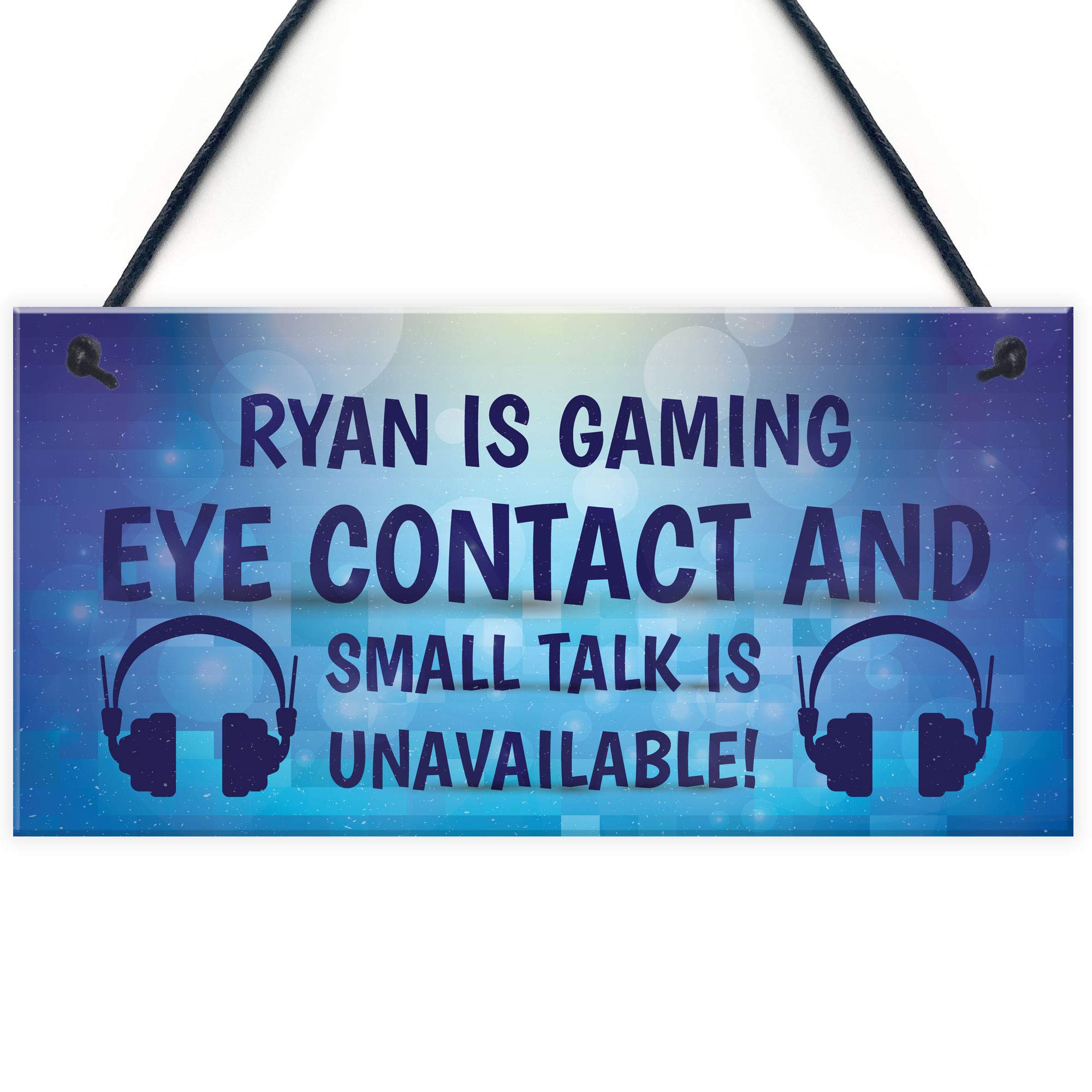FUNNY Gamer Gift NEON EFFECT Personalised Gaming Sign For Bedroom Man Cave