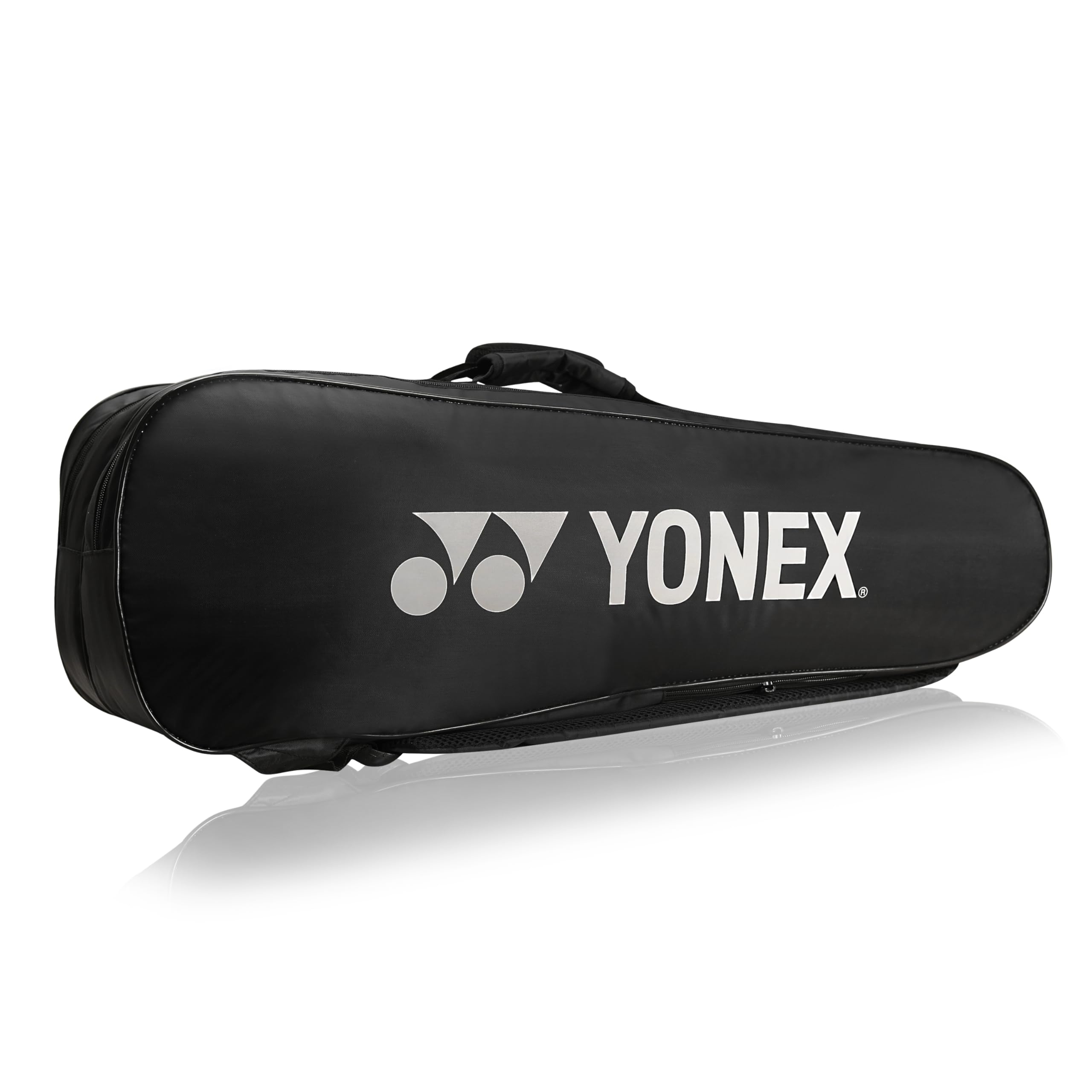 Yonex Elegante Badmintontasche | Doppelfach mit Reißverschluss für 6 Schläger und Kleidung | Seitentasche | Rückengurte | Zubehörfach | Made in India