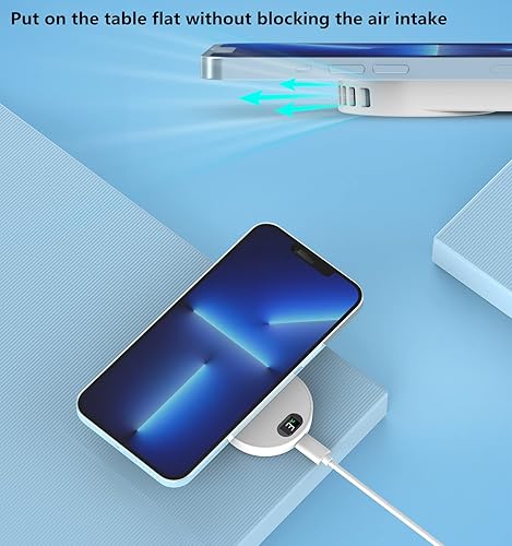 Miniatura 4 de LONGFITE Phone Cooler Magnetic Ultra Thin Radiator with Semiconductor Fan Cooling Function and LED Temperature Display for Smartphone Gaming