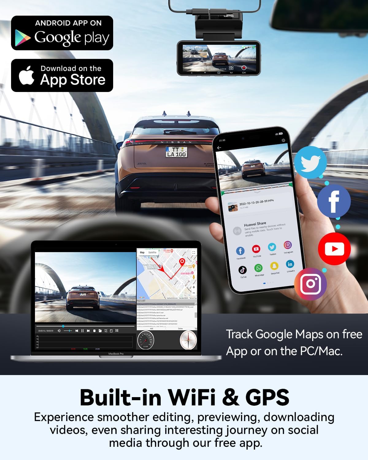 FOCUWAY D4 Duo Wi-Fi and GPS Features