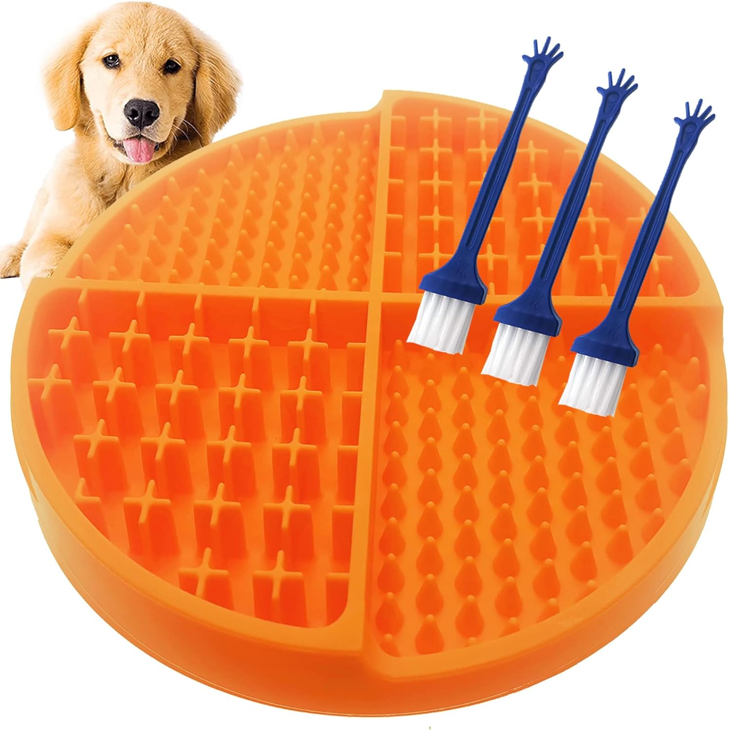 POMPAM Licky Mats for Dogs 4 Forms, Slow Feeding Dog Bowl Substitute