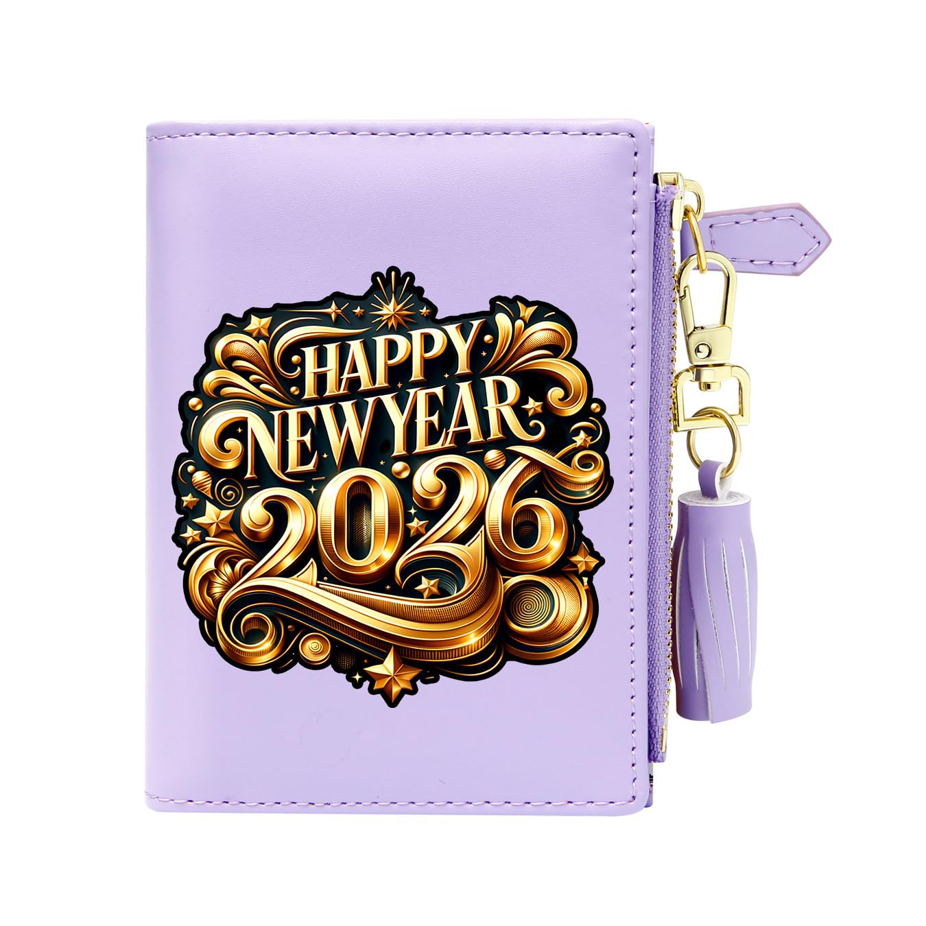GEEAD Custom Design Small Wallets for Women Bifold Slim Coin Purse Zipper ID Card Holder for New Year