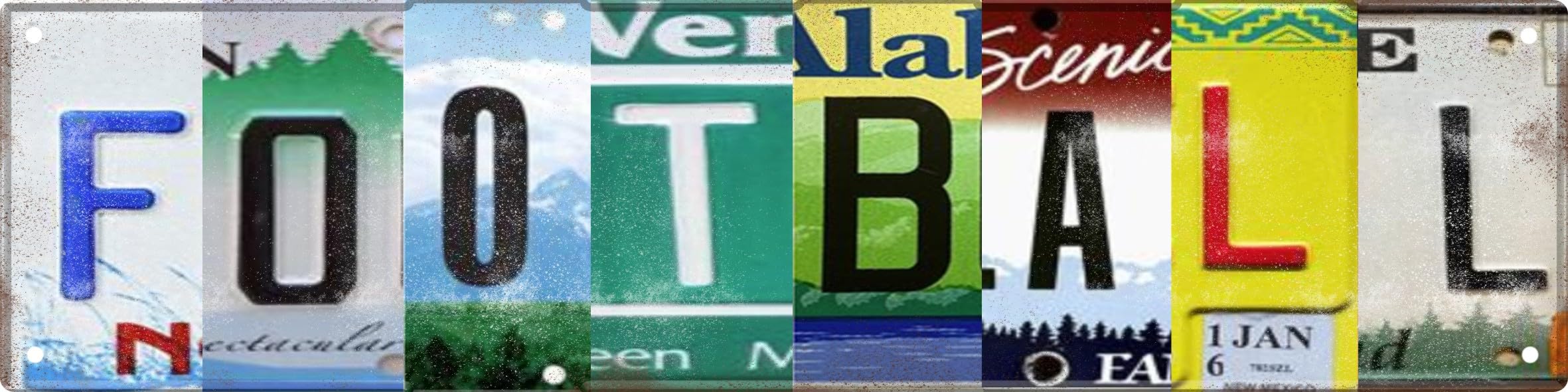 Football Street Sign Retro Funny Wall Decor Metal Tin Signs Fall Season Horror Theme Inappropriate Humor Bar Home College Dorm Decor 4x16 Inch
