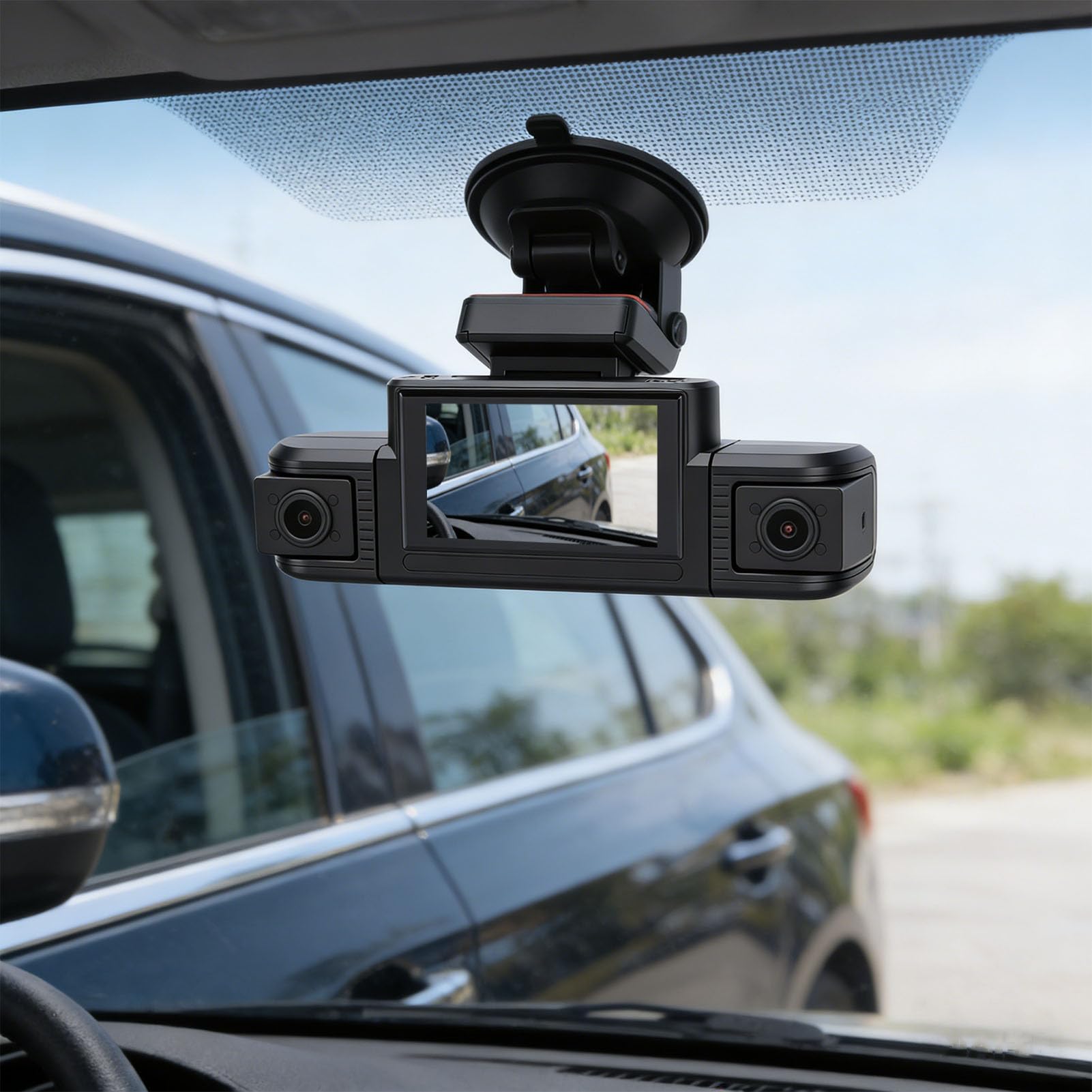 Cuifati 4-kanałowa Kamera Samochodowa z Widokiem 360°, Przednia i Tylna Kamera Samochodowa 1080P, Sterowanie z Aplikacji, WiFi 5G/2,4G, Czujnik G, Nagrywanie w Pętli, do 128 GB