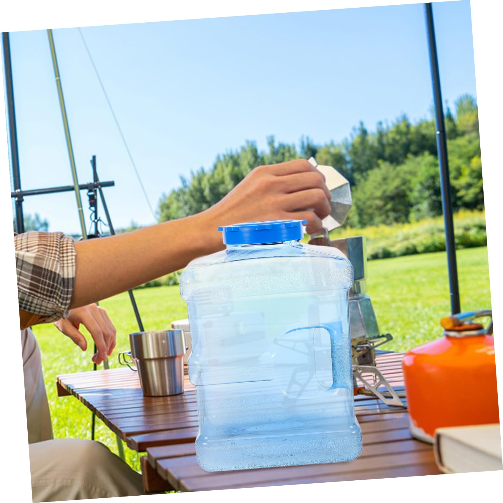 Camping Wasserkanister Wiederverwendbarer Flüssigkeitsbehälter Mit Griff Leere Vorratsflasche Für Outdoor-aktivitäten Robustes PVC-pc-Material