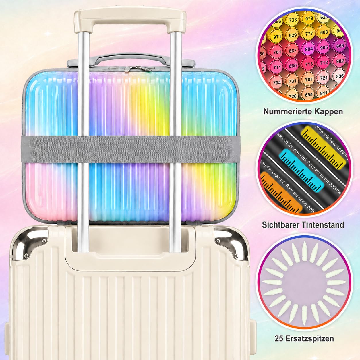 NICETY 360 Pcs Acrylstifte für Steine wasserfest, 1-5mm Spitze, Acrylic Paint Marker Set zum Bemalen auf Stein Holz Glas Keramik & Leinwand, hochdeckend, geruchsneutral