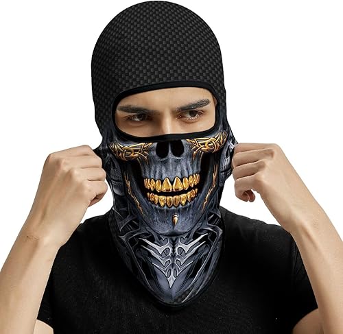 Miniatura 3 de Pasamontañas 3D, máscara de esquí para motocicleta, máscara de cara completa al aire libre, capucha táctica para la cabeza, máscara de fantasmas y
