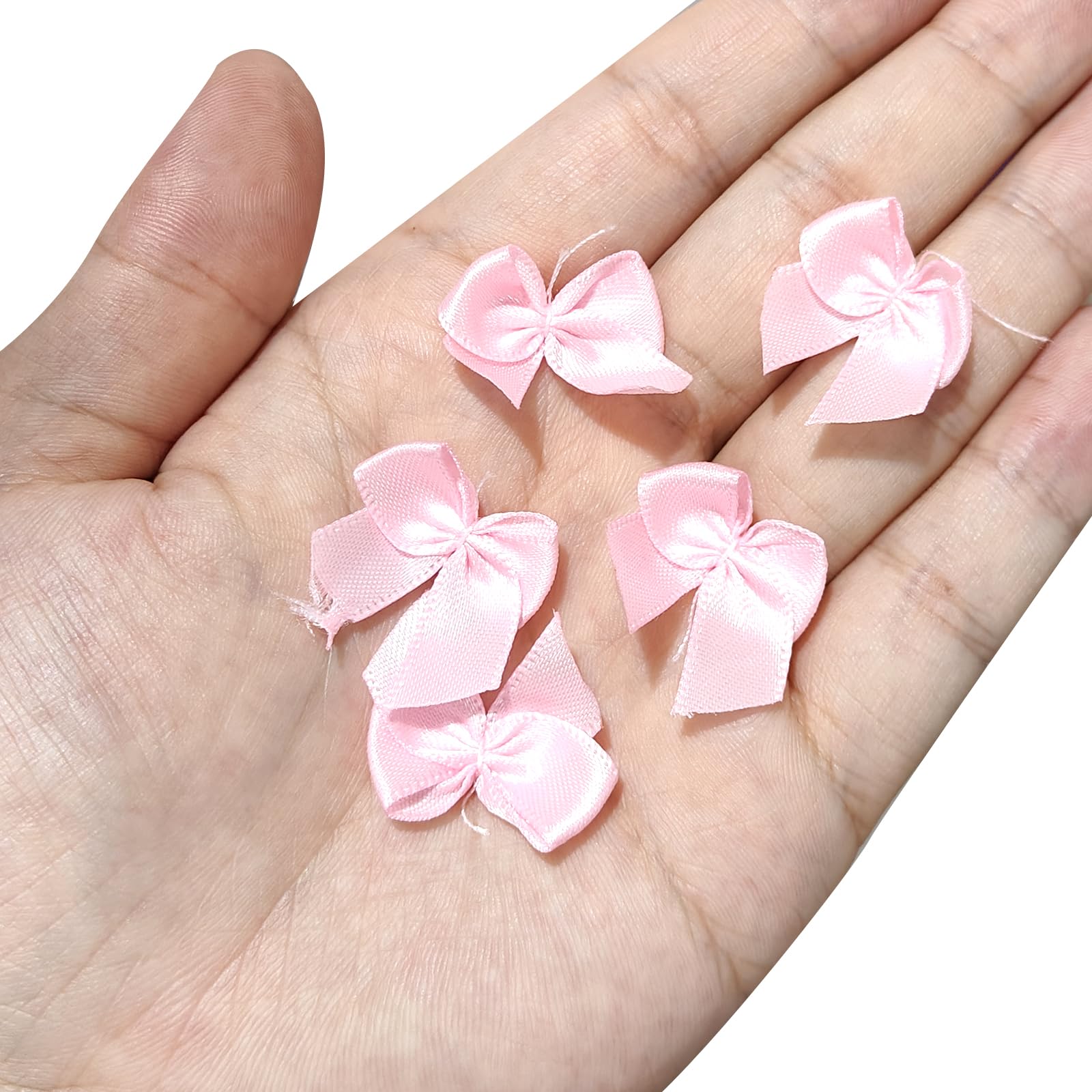 150 Lazos De Cinta Mini De Satén Azul Marino - 1.2x1.2 Pulgadas, Para Manualidades, Bodas, Regalos O Decoración