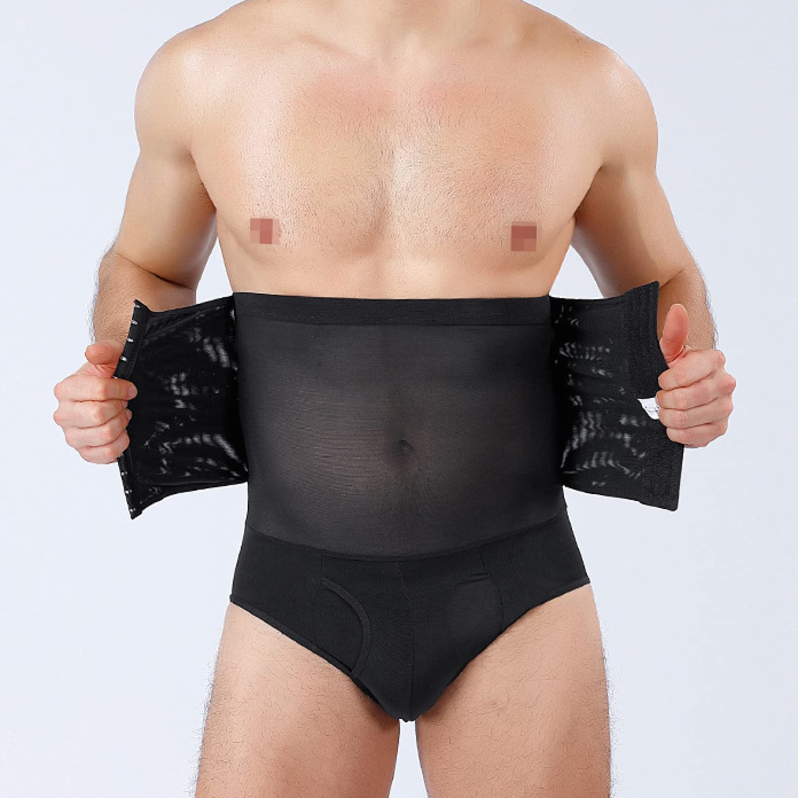 Calzoncillos levantadores de glúteos Ajustables para Hombres, Ganchos de Cintura Alta Moldeador de Cuerpo Faja Adelgazante potenciador de Cadera Ropa Interior Pantalones Cortos
