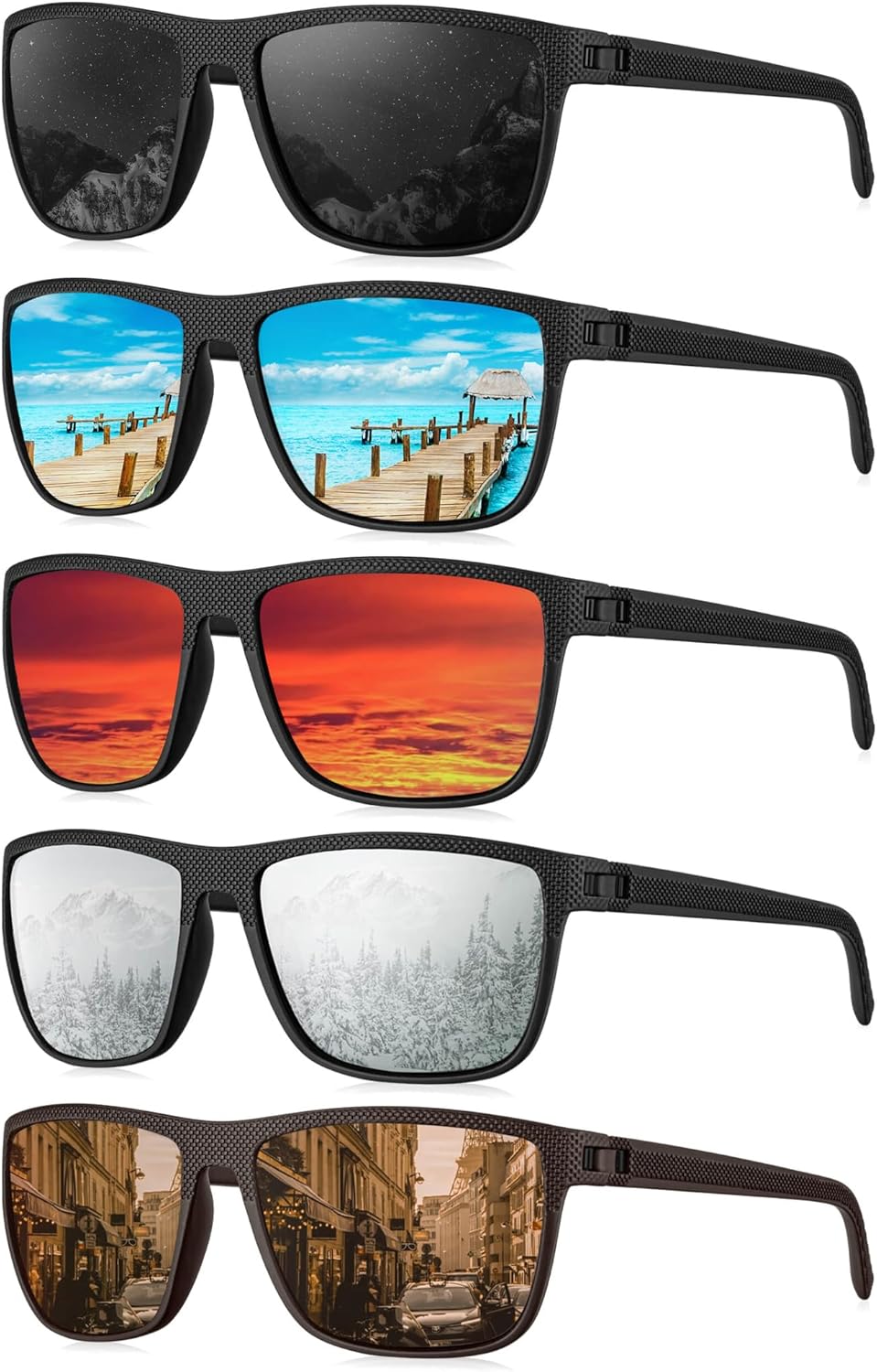 KALIYADI Mens-Sunglasses Polarized Sun-Glasses Men: Classic Sunglasses for Driving Fishing Golf With UV400 Protection