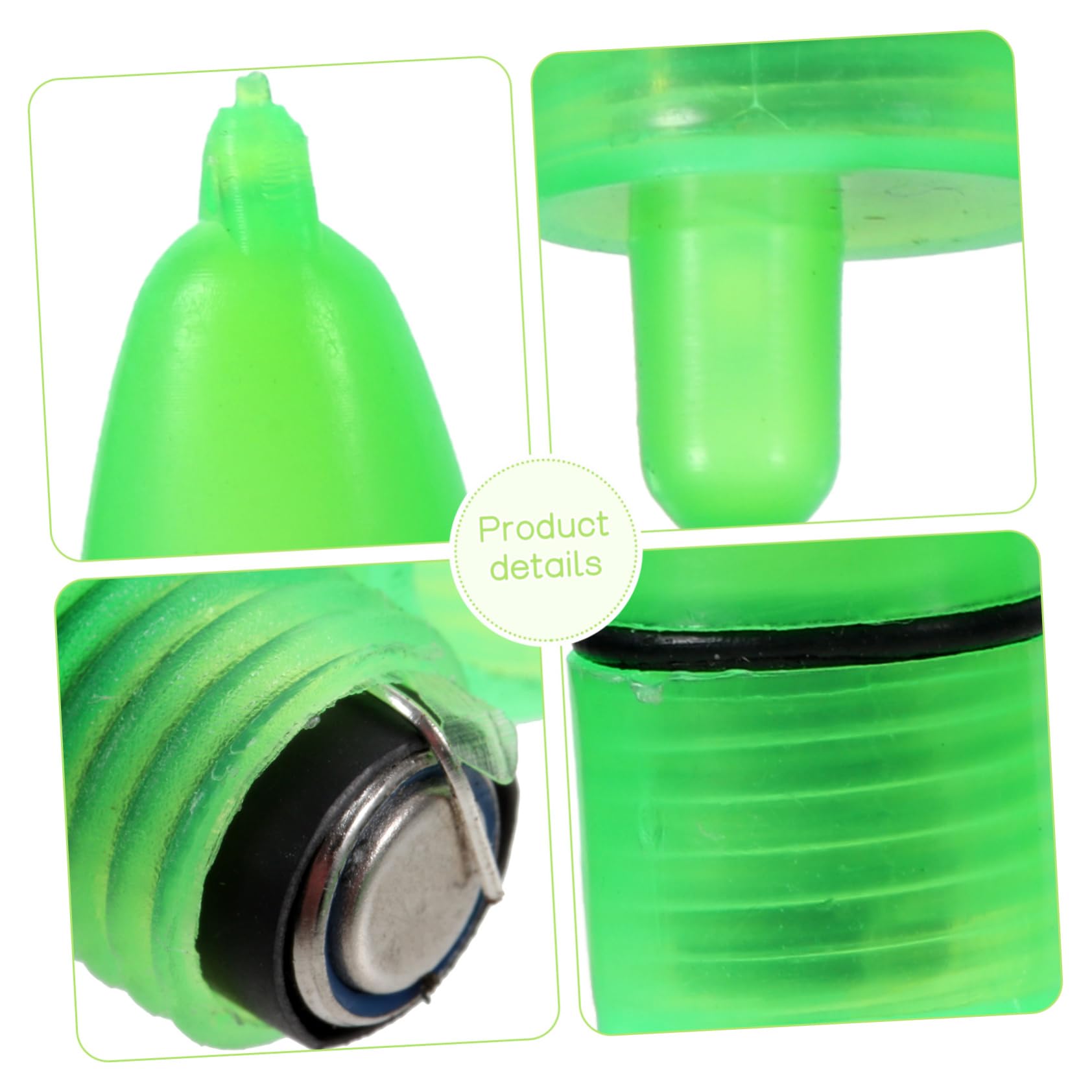 BESTonZON 2sets Luminous Fishing Rod Alarms with LED Light Durable Fishing Bite Alerts for Freshwater and Saltwater Angling Easy Clip Design 20pcs*2