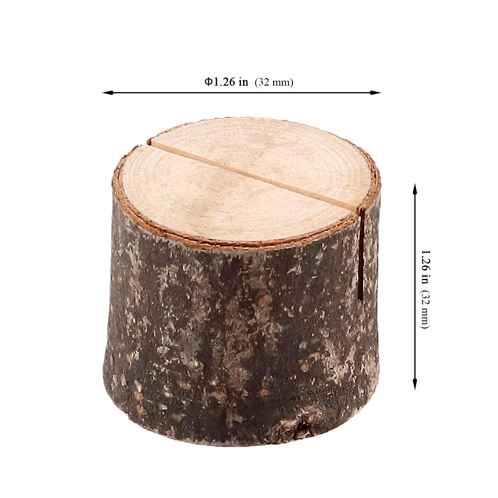 MUKSEUT 80 supporti rotondi in legno rustico, 3,2 x 3,2 cm, segnaposto, per foto, per tavoli, decorazioni per feste di nozze