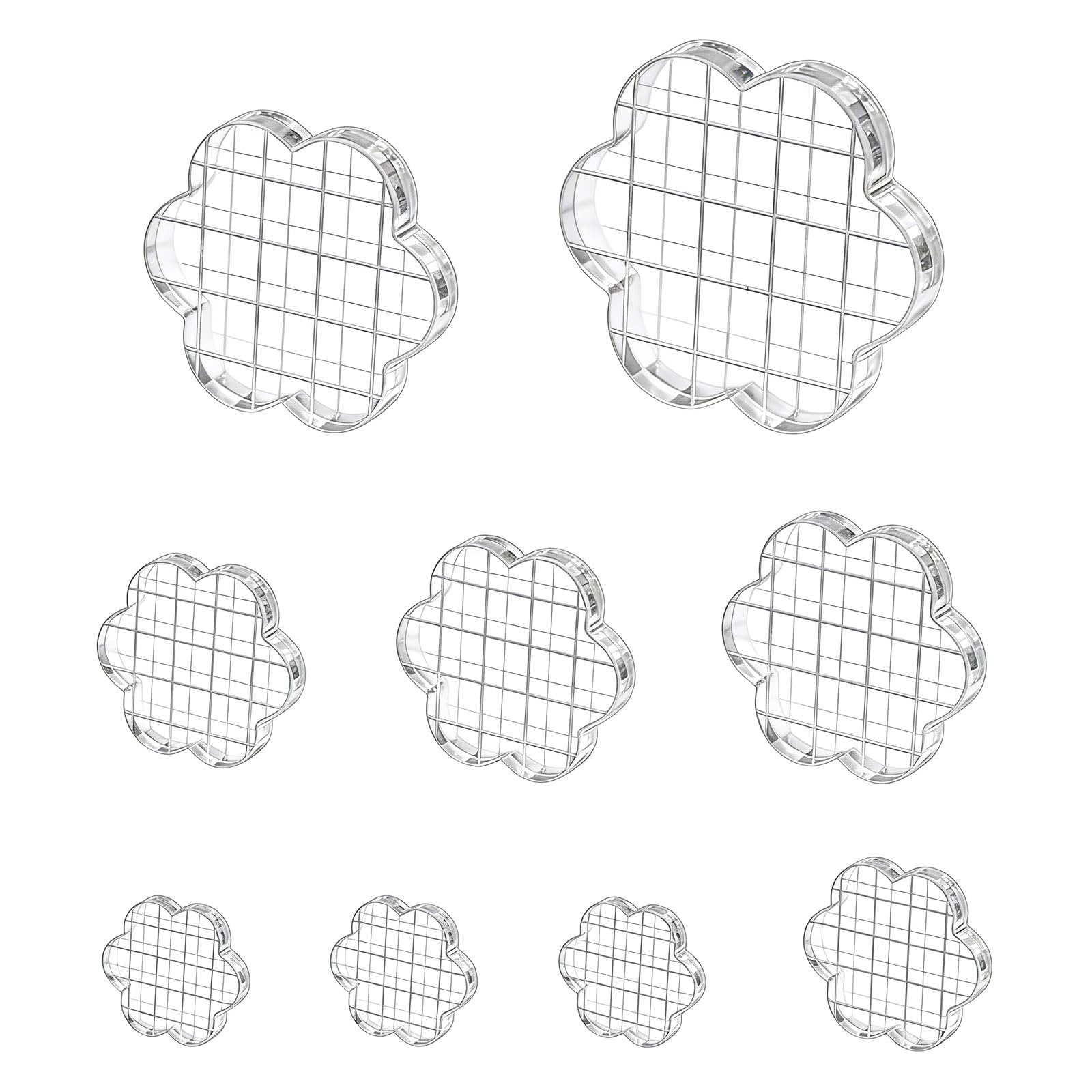 CAZSTYK 6 / 9Pcs Clear Acrylic Stamping Blocks Multipurpose Stamper Stamper Blocks for Scrapbooking Journal Planner Album Decoration Acrylic