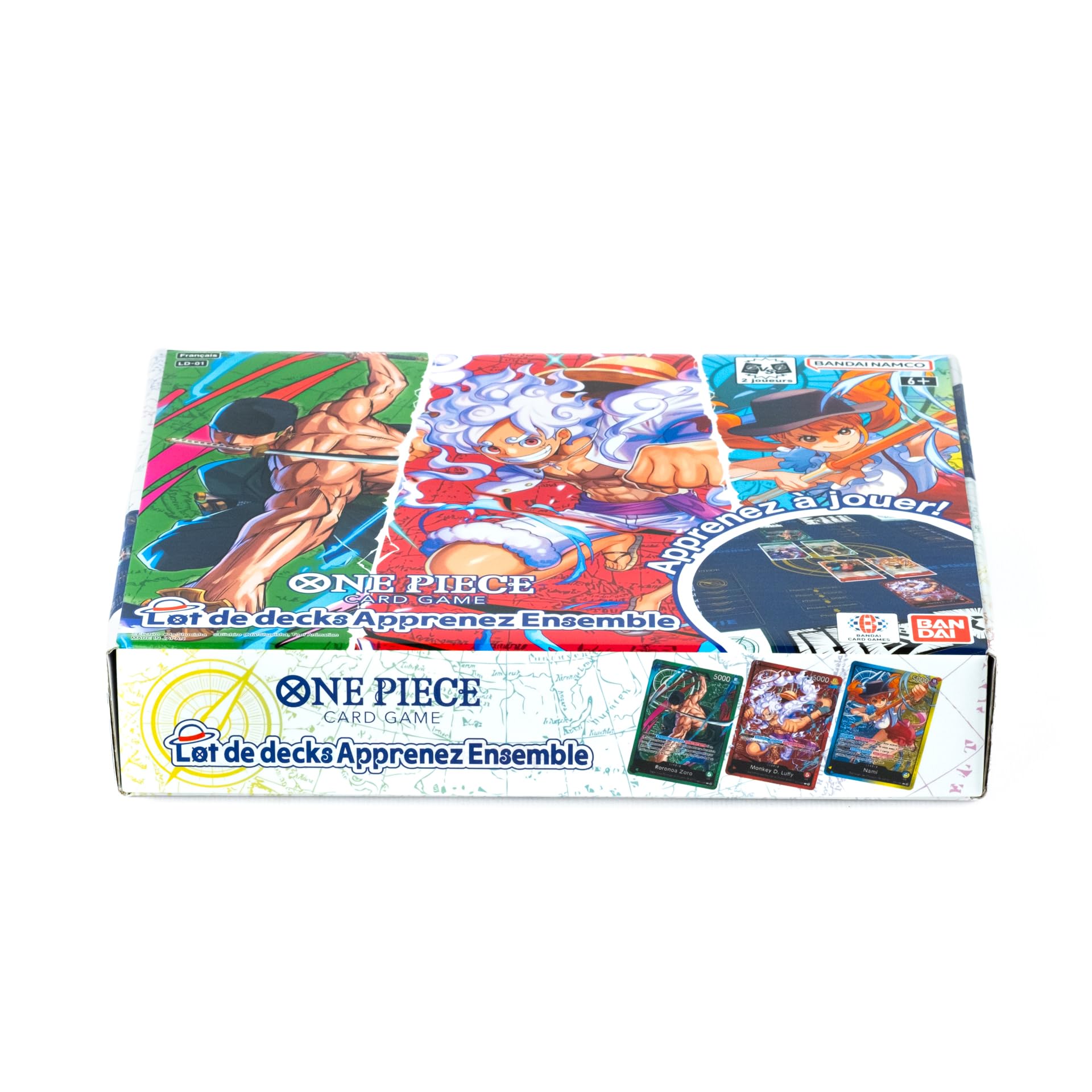 Asmodee - One Piece Jeu de Cartes à Collectionner - Coffret Initiation Bandai - Lot de 3 Decks d’Apprentissage Luffy Nami Zoro - Deck pré-construits débutant One Piece