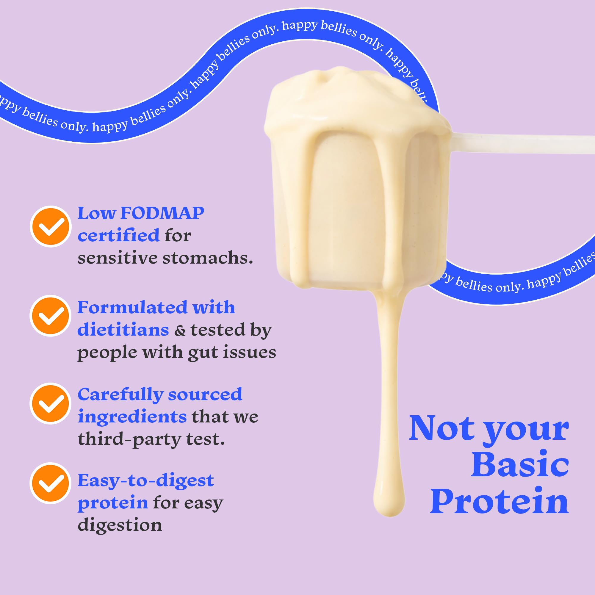 Gut-Friendly Protein Powder for Sensitive Stomachs, Low FODMAP, 20g Vegan Pea & Rice Protein with Prebiotic Fiber, Dairy-Free, Gluten-Free, No Gums or Added Sugar - Vanilla Dream — Amazon image 5