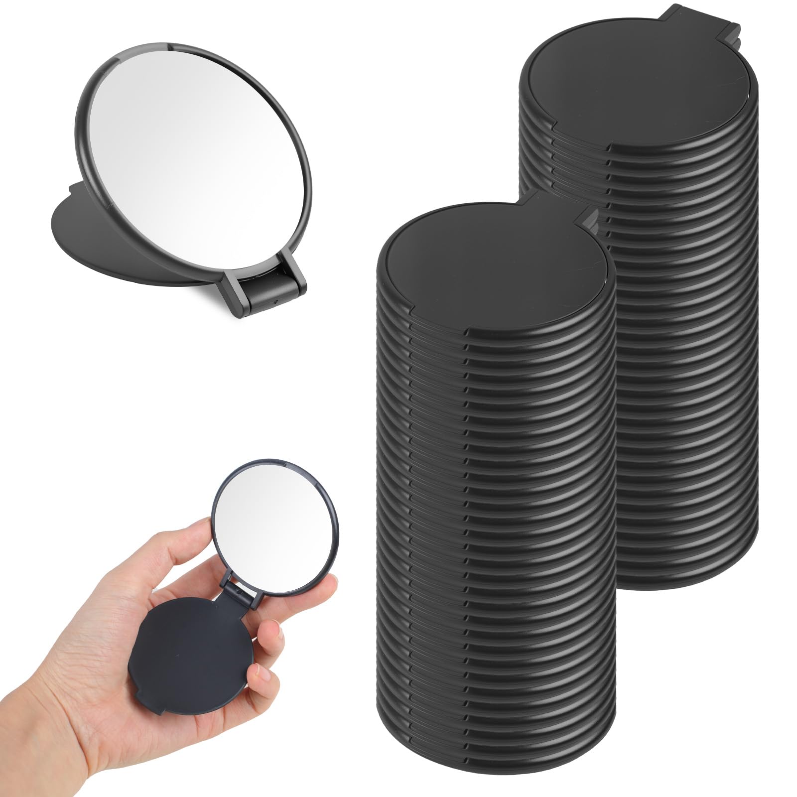 Lot de 50 mini miroirs ronds pour cadeaux d'invités et de mariage