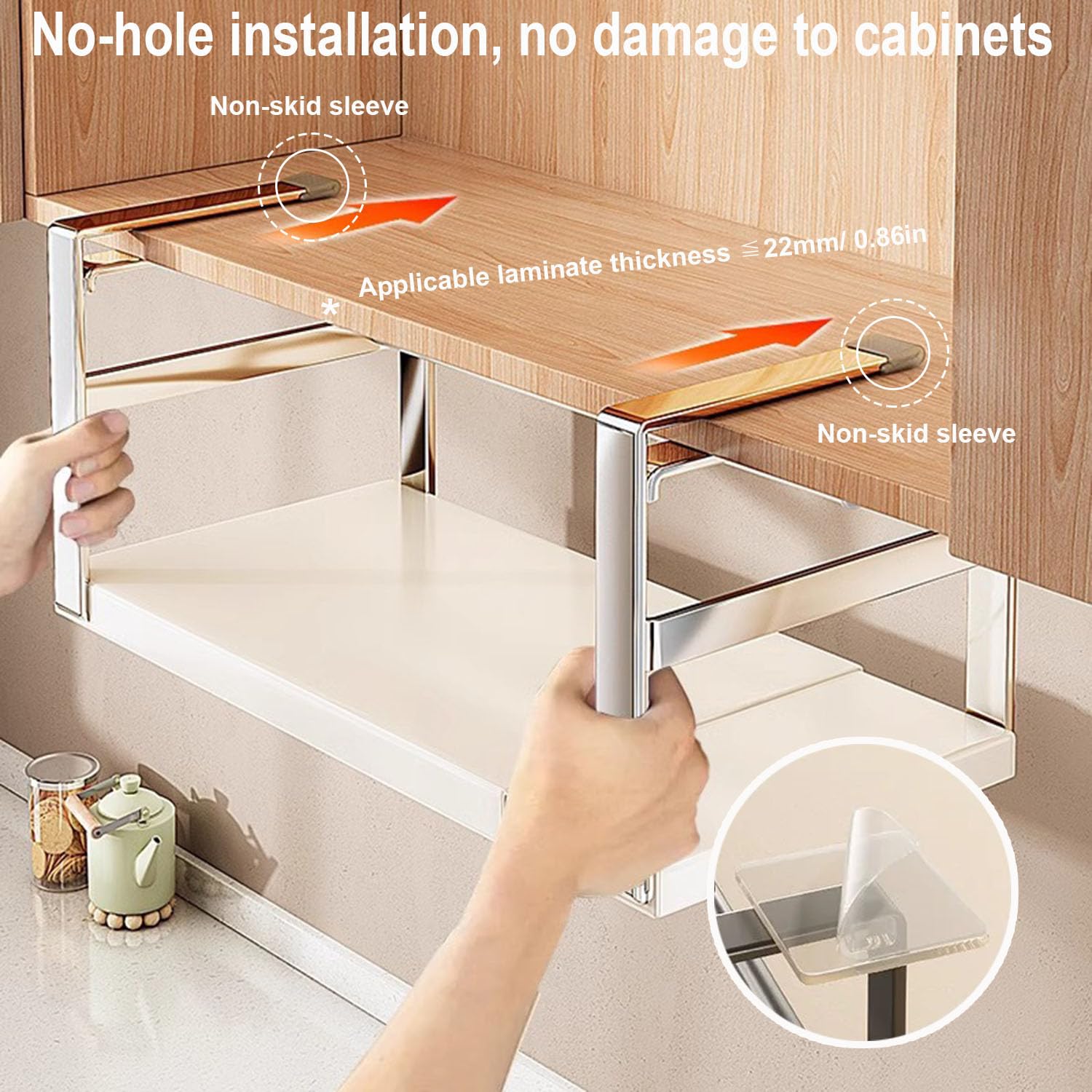 Kitchen Pull Shelf Cesta De Almacenamiento Debajo Del Estante, Organizador  Expandible Cesta Colgante Estante Debajo Del Gabinete Para Despensa Armario  De Cocina Escritorio Mostrador Estanteria Cajones Colgantes Armario, image size:1500x1500