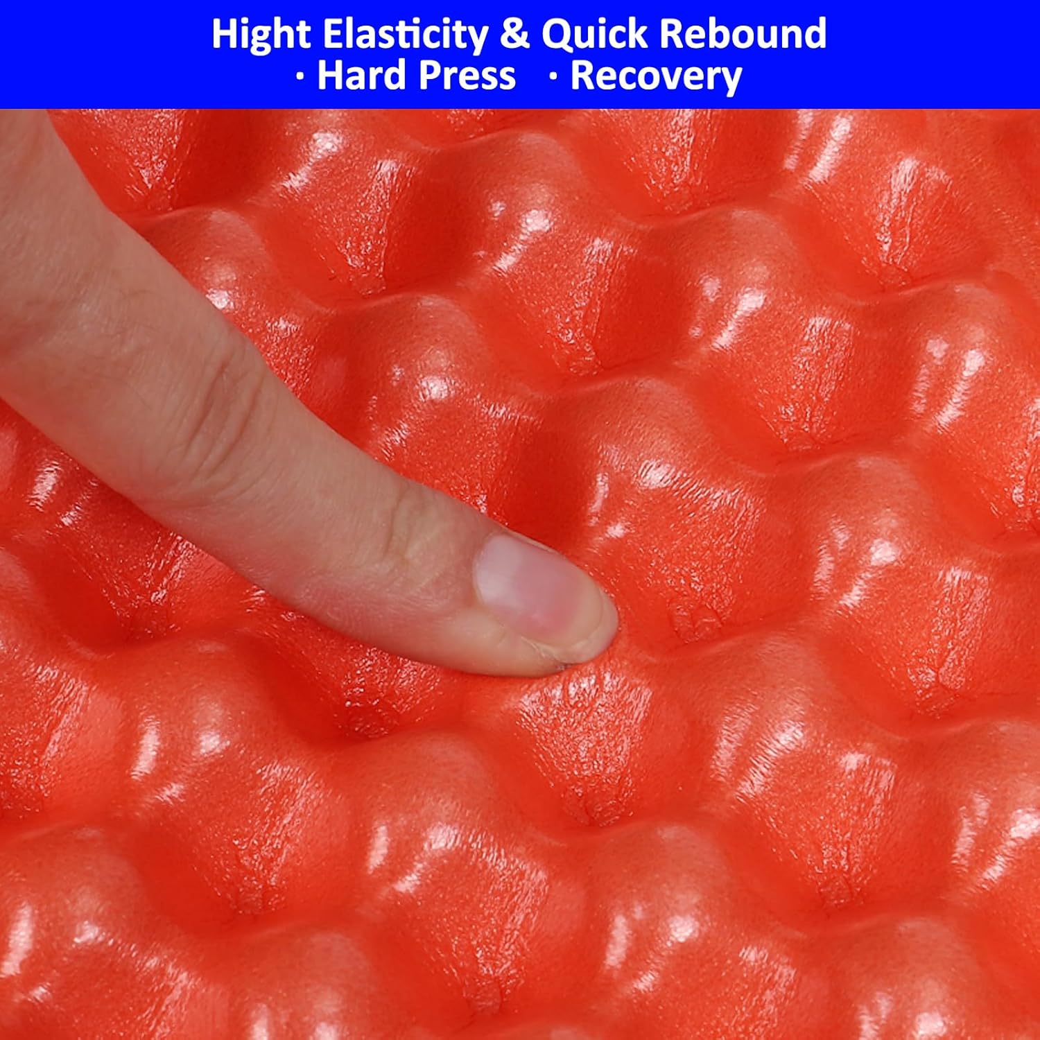 Portable Foam Sleeping Pad, Insulated R-Value 2.1 Foldable Sleeping Pad Mat Apply to Camping Hiking (72 x 22, Orange)