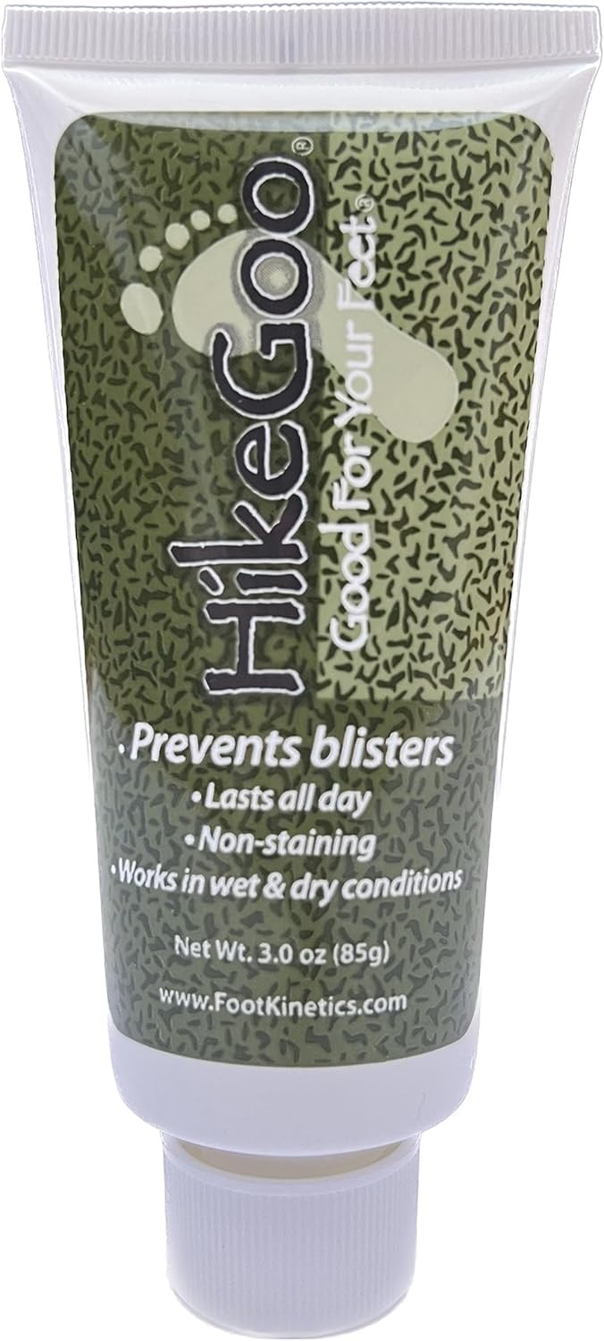 Foot Kinetics HikeGoo Blister Prevention Cream for Hiking and Backpacking – Long-Lasting, Sweat-Resistant Cream – Prevents Chafing, Hot Spots, and Blisters on Feet Foot Kinetics HikeGoo Blister Prevention Cream for Hiking and Backpacking – Long-Lasting, Sweat-Resistant Cream – Prevents Chafing, Hot Spots, and Blisters on Feet