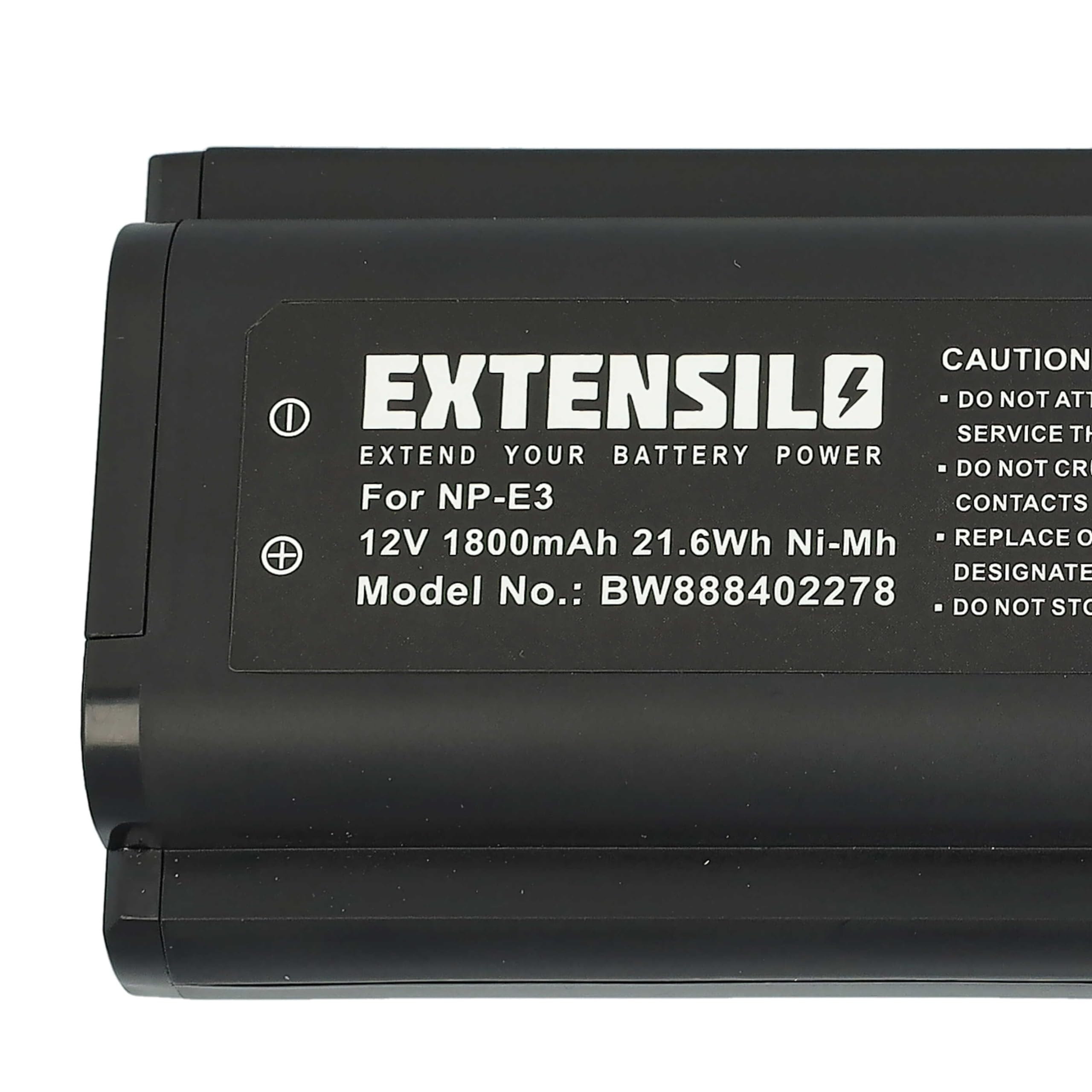 batteria compatibile con Canon EOS 1Ds Mark II, 1D Mark II N, 1D, 1D Mark II, 1Ds fotocamera (1800mAh, 12V, NiMH)