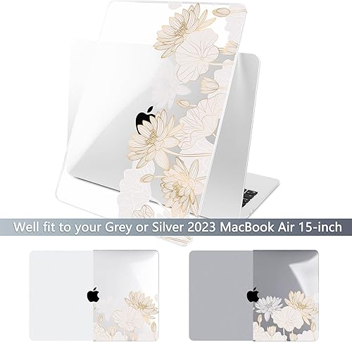 Miniatura 3 de Batianda Funda prémium para MacBook Air de 15 pulgadas 2025 M4 2024 2023 con chip M3 M2 modelo A3241A3114A2941, carcasa rígida diseñada de plástico,