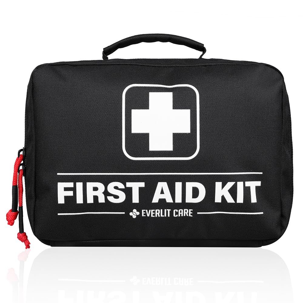 Everlit Care Home Medic Kit | 380-częściowy zestaw pierwszej pomocy, uniwersalny zestaw do skaleczeń, zadrapań, oparzeń, środków zapobiegawczych w sytuacjach awaryjnych | do domu, biura, samochodu