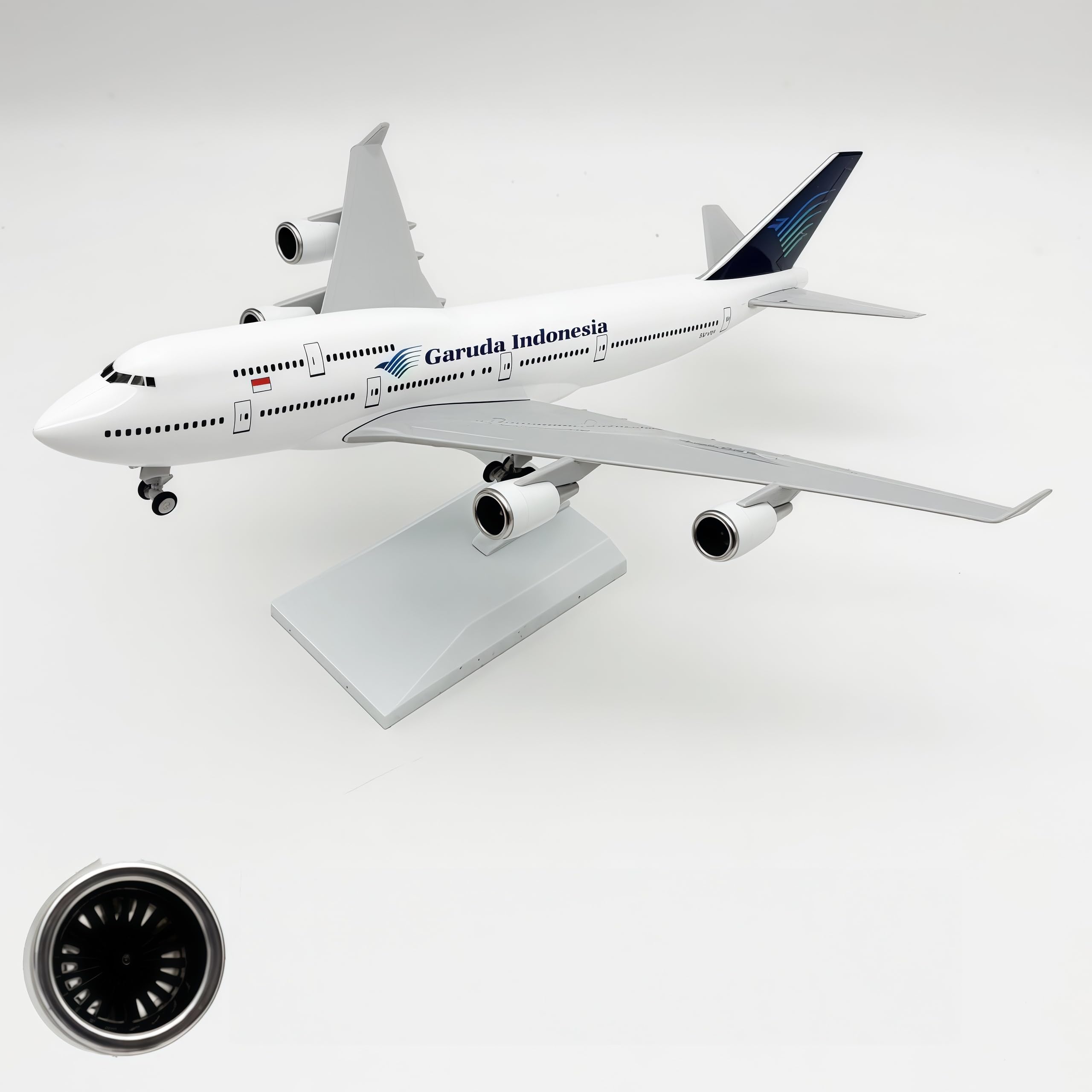 LGSRSNXHTX 1/200 Diecast Metal Airplane Model with Stand Garuda B747 Plane Model for Adult Aviation Gifts,Desktop Display Airplane Ornament