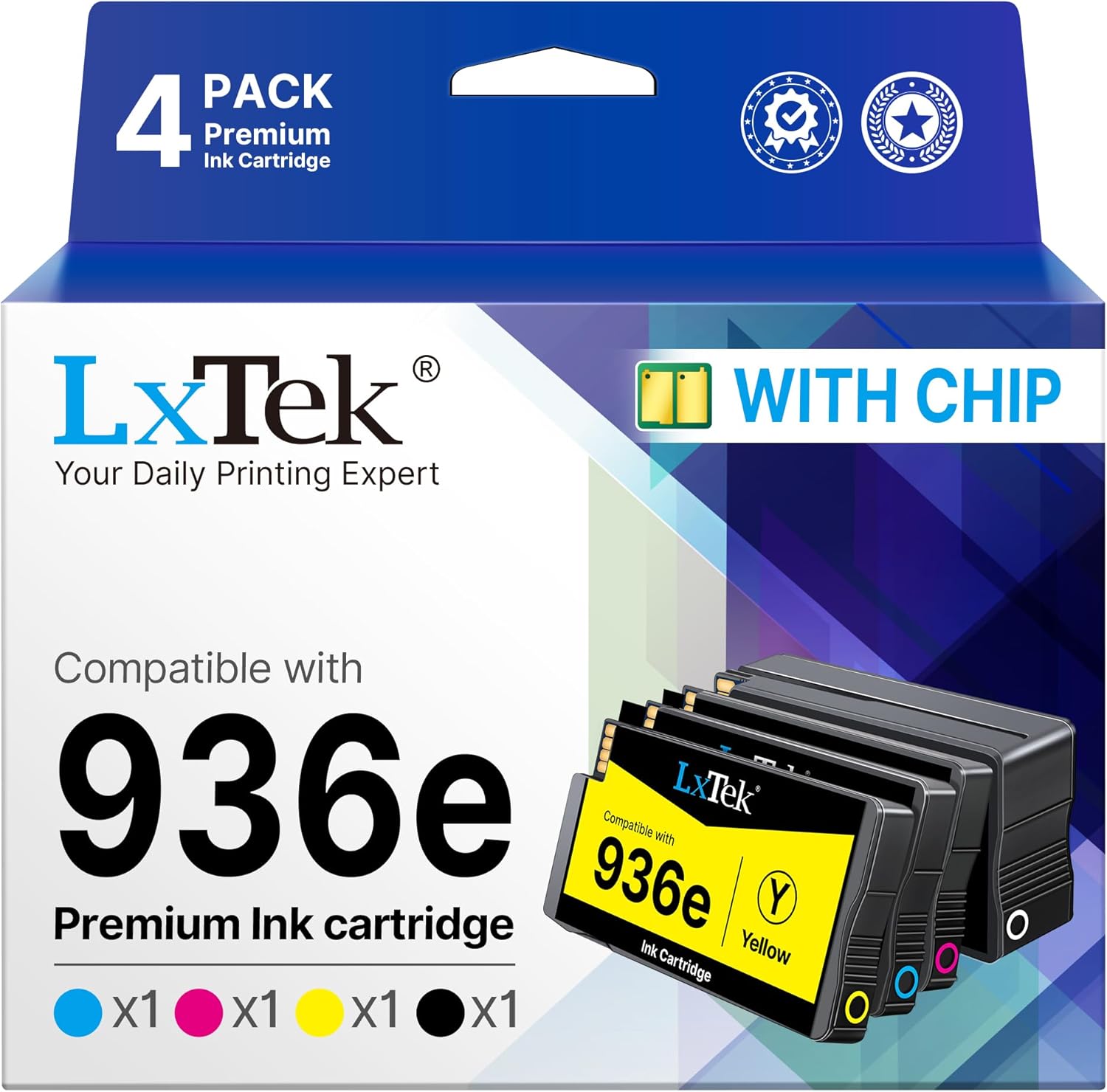 LxTek Remanufactured Ink Cartridge Replacement for HP 61XL Ink Cartridges 61 XL Compatible with Envy 4500 5530 5535 5534, DeskJet 2540 1010 1000, OfficeJet 4630 2620 4635 Printer (High Yield, 2 Black)