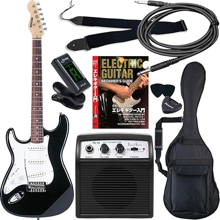 Amazon Selder セルダー エレキギター ストラトキャスタータイプ サクラ楽器オリジナル St 23lh Bk 初心者入門ベーシックセット 左利き用 エレキギターセット 楽器 音響機器