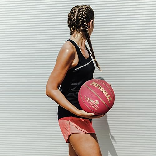 Miniatura 11 de Balones de baloncesto de cuero de 28.5 pulgadas, tamaño oficial 6, para interiores y exteriores, baloncesto para mujeres jóvenes (desinfladas)