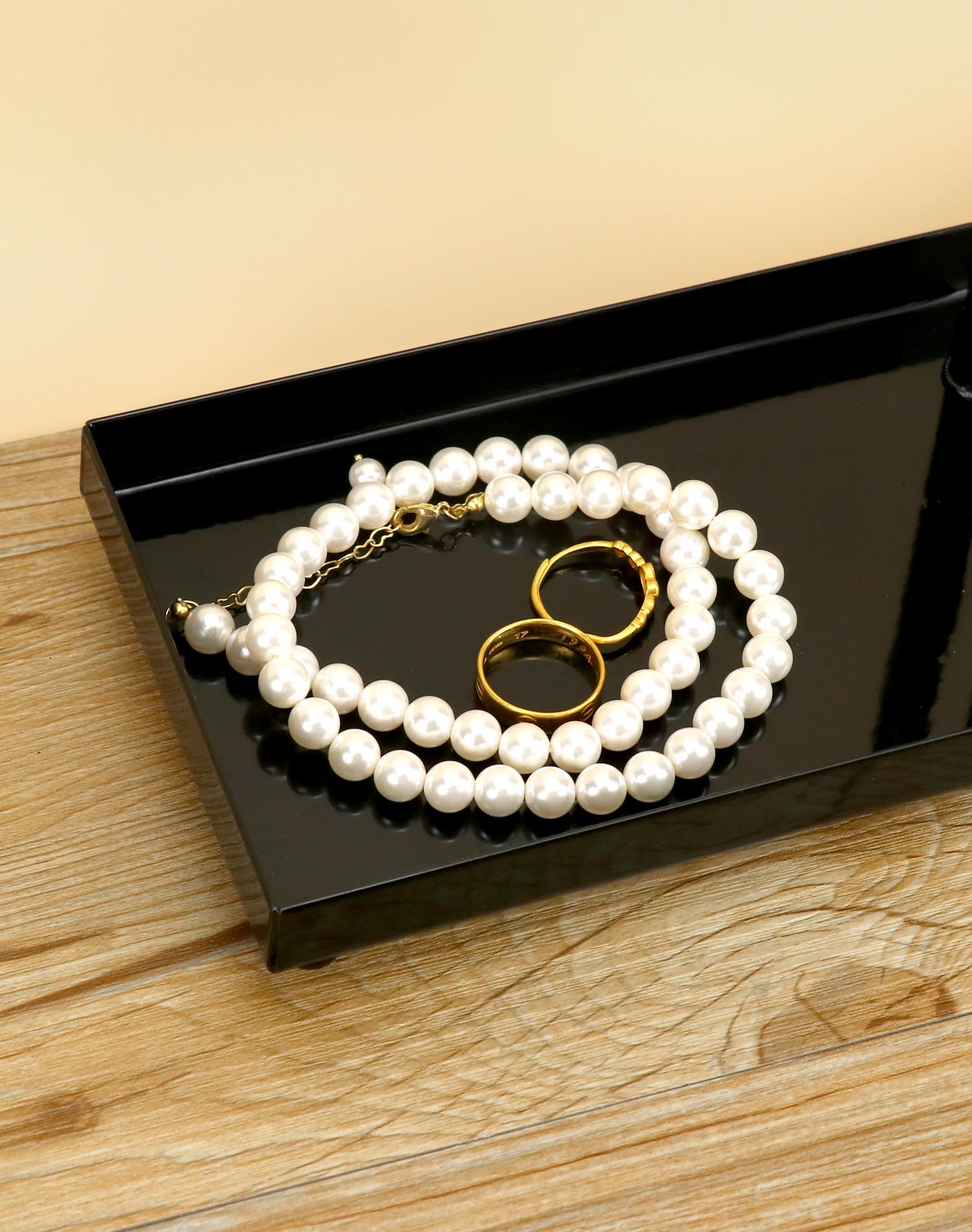 QWORK® Espositore per Gioielli a 3 Livelli, Organizzatore Porta Gioielli in Metallo per Orologi, Collane, Bracciali, Anelli, Orecchini, Occhiali da Sole e Accessori