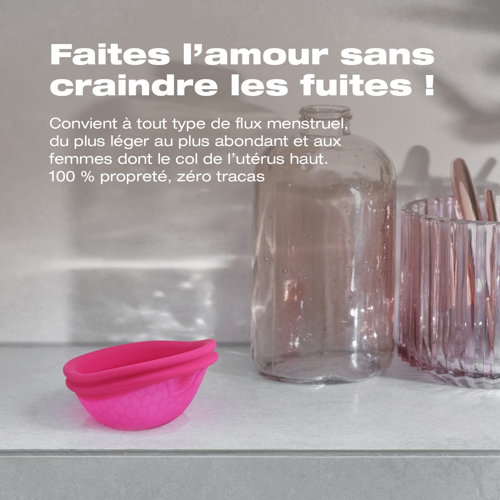 INTIMINA Ziggy Cup 2 – Disque Menstruel Réutilisable Extrafin au Design Plat, Coupe Menstruelle, (Taille B)