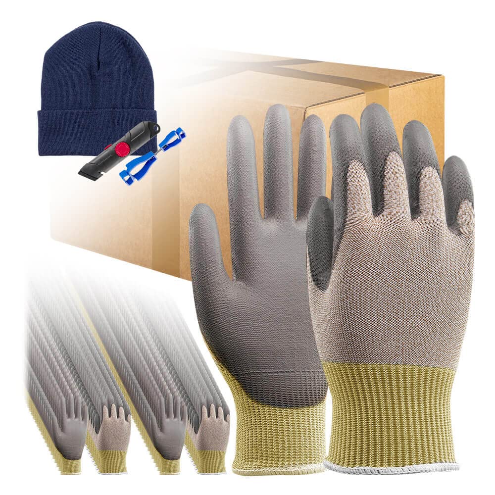 KCL 100 Paar, Gr. 9, Waredex Work 550+ Schnittschutzhandschuh + gratis Zubehör, aus Glasfaser, Mischgewebe, Kunststoff, Art.-Nr. 550+ | Schnittschutzhandschuhe | Schnittfeste Handschuhe
