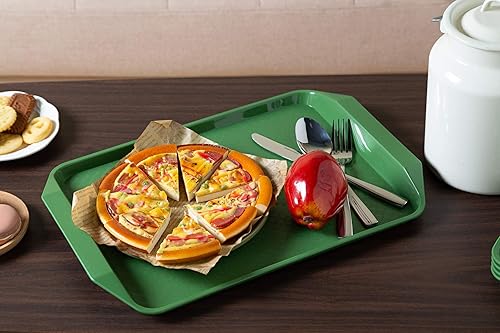 Vista 33 de Bandeja de plástico para comida rápida, 16.7 x 11.8 pulgadas, juego de 12 (negro)