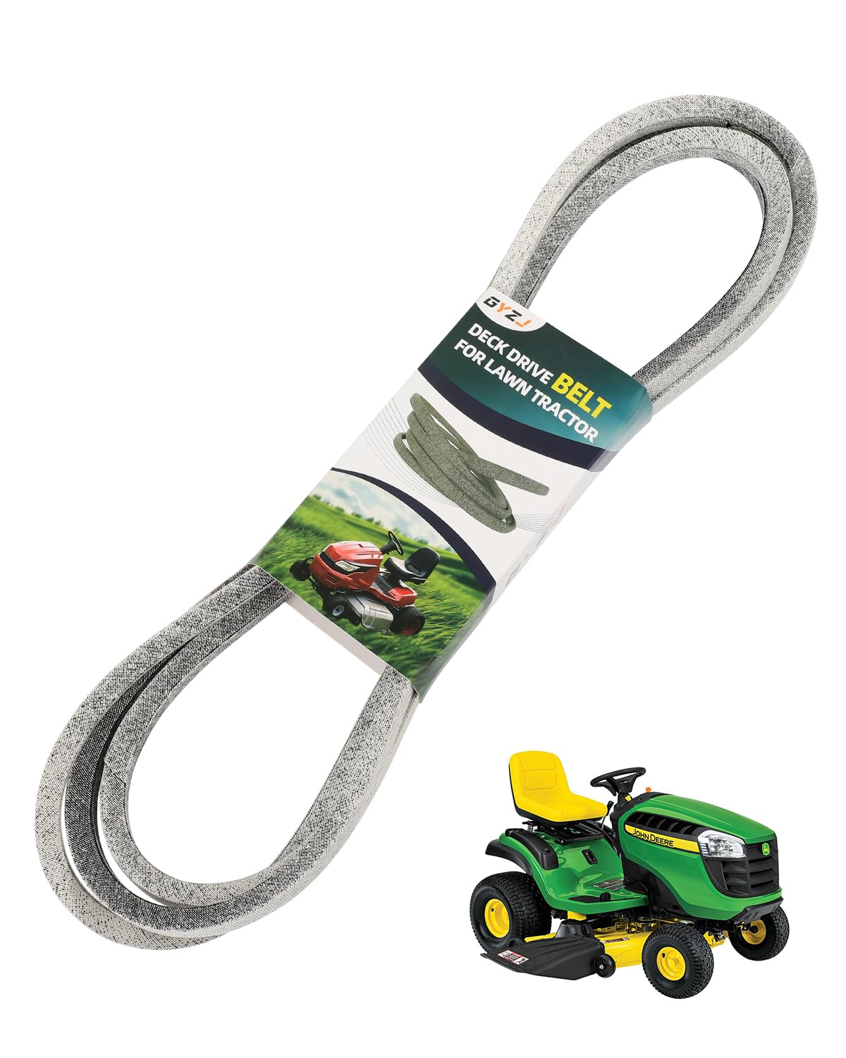 Courroie de 106,7 cm pour tondeuse John Deere GX20072 GY20570 Compatible avec John Deere 102 105 L100 L105 D100 D110 D120 D130 X110 X125 X145 E100 E110 E120 LA105 LA110 LA115 (1,27 cm x 264,2 cm)