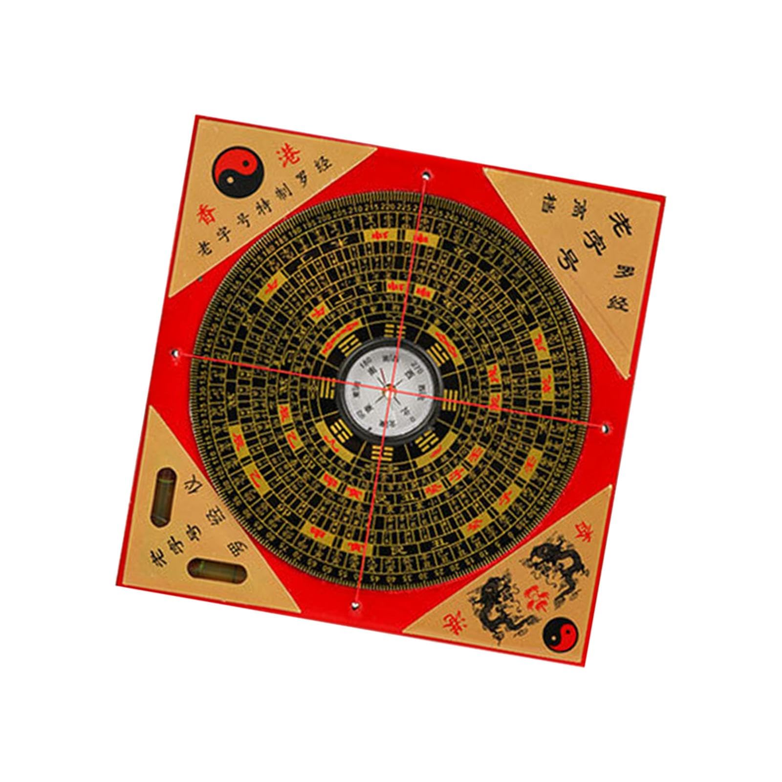 Feng Shui Compass Luo Pan Bagua Square Luopan for Hiking Camping Backpacking 13cm-picture-23