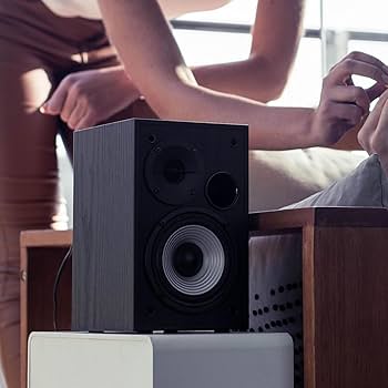 Edifier R980T アクティブ スピーカー 2.0 リアル 高音質 RMS ケーブル付き コンパクト セット 木製 - ブラック Amazon.com: Edifier R980T 4