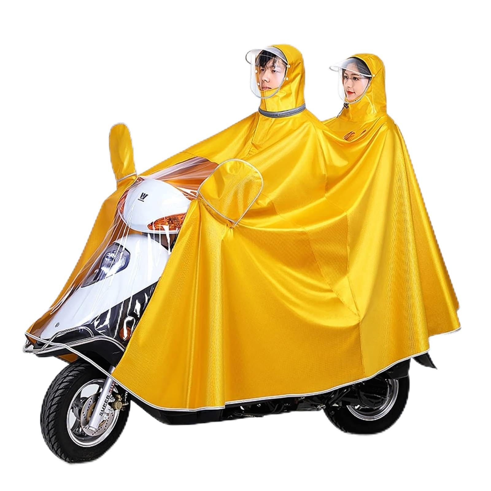 Poncho de lluvia para scooter de movilidad, Capa de lluvia unisex a prueba de viento con cubierta de espejo retrovisor, for motocicleta E-bike (color: rojo, tamaño: M)