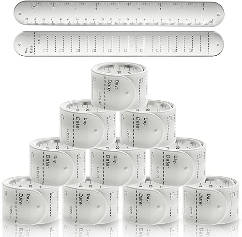 Outus 10 pulseras de silicona impermeables para la muñeca, impermeables, reutilizables, para escribir, borrables, correa de muñeca