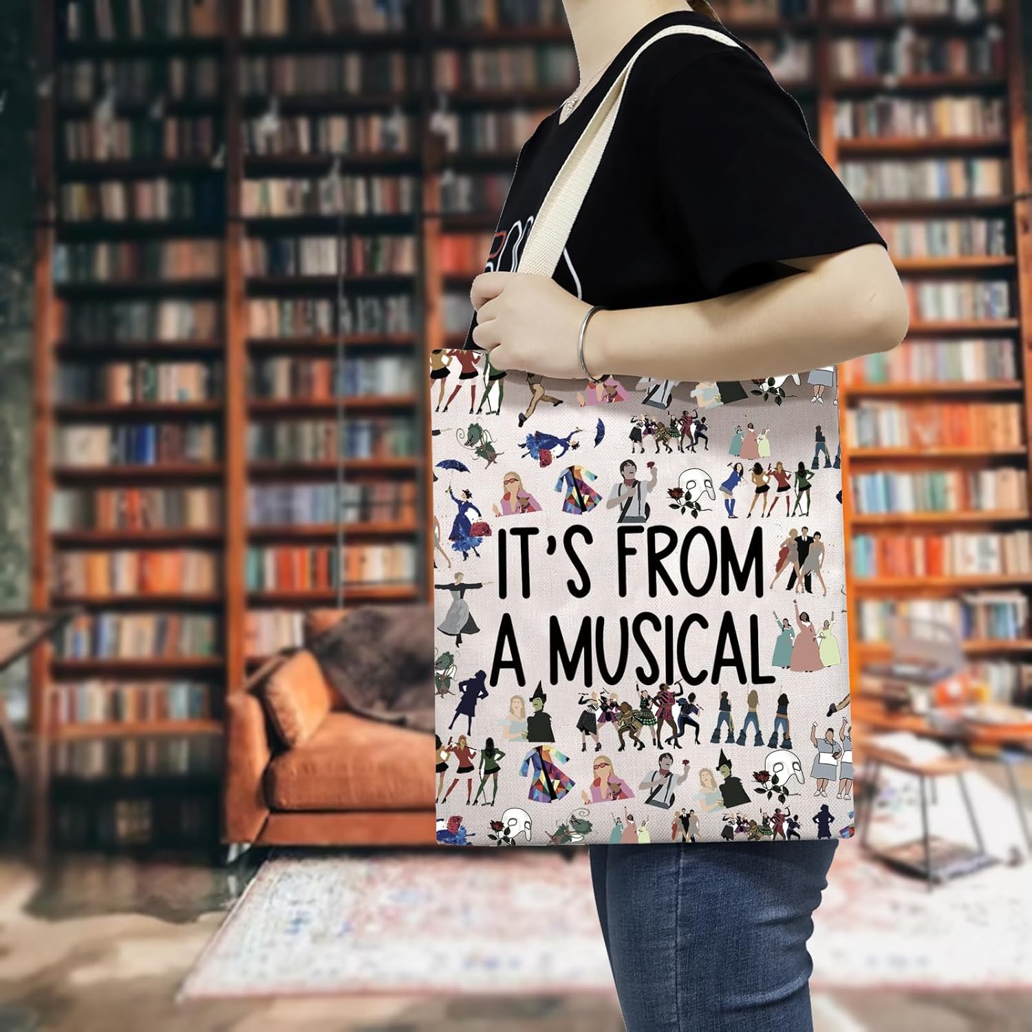 TSOTMO Musicals Gift Broadway Theater Life Musical Tote Bag For Lovers - Image 3