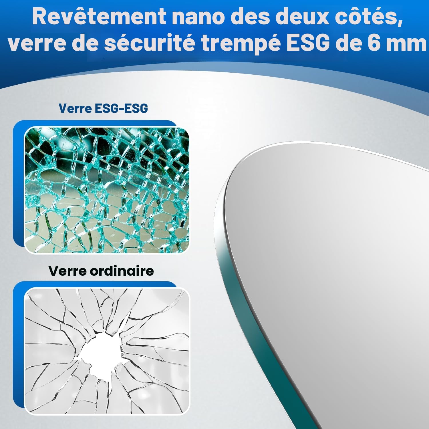 Daromigo Paroi de douche pour baignoire, 100 x 140 cm, 2 volets, pliable, avec verre de sécurité monobloc de 6 mm, couleur : argent transparent