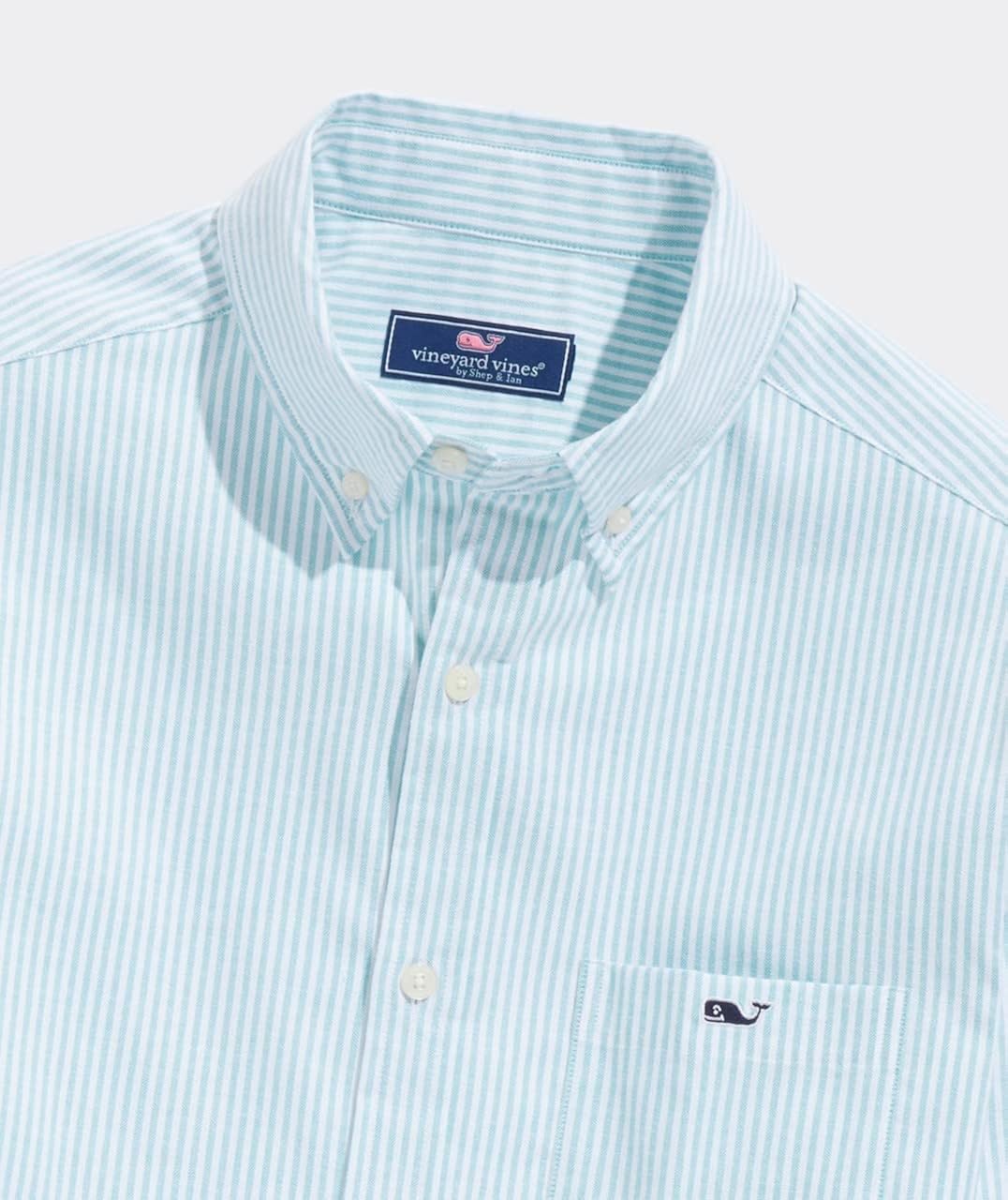 Vista 3 de vineyard vines Camisa Oxford de rayas de ajuste clásico para hombre